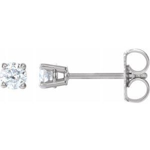 14K White 1/4 CTW Diamond Earrings  - 1874:70190:P