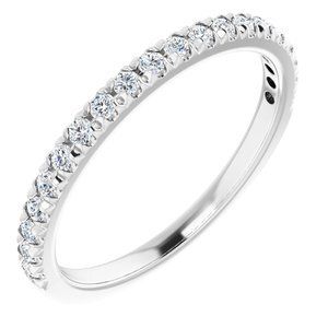 14K White 1/4 CTW Diamond French-Set Anniversary Band   - 123883:6000:P