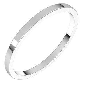 14K White 1.5 mm Flat Band Size 15.5 - F15.5:614:P