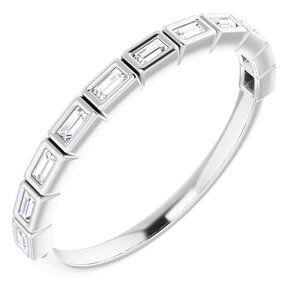 14K White 1/6 CTW Diamond Anniversary Band  - 122968:6049:P