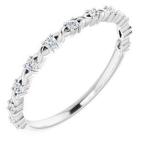 14K White 1/6 CTW Diamond Anniversary Band  - 123626:6013:P