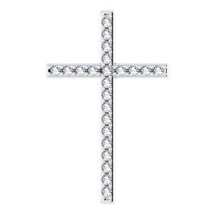 14K White 1.7 mm Round 1/2 CTW Diamond Pendant - R42337:60003:P