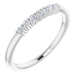 14K White 1/8 CTW Diamond Anniversary Band - 122844:60001:P
