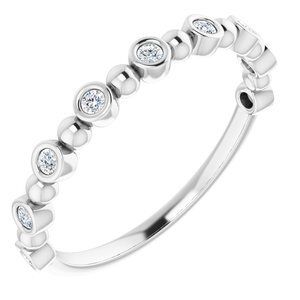 14K White 1/8 CTW Diamond Anniversary Band  - 123631:6025:P