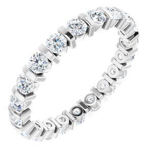 14K White 1 CTW Diamond Eternity Band  - 123601:60102:P