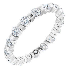 14K White 1 CTW Diamond Eternity Band  - 123625:60025:P