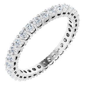 14K White 1 CTW Diamond Eternity Band Size 8 - 122980:60052:P