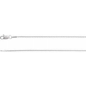 14K White 1 mm Wheat 24" Chain With Lobster Clasp - CH1073:60004:P
