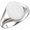 14K White 11x9.5 mm Oval Signet Ring - 5758:123698:P