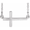 14K White 17x9 mm Sideways Cross 16-18" Necklace - R45323:1007:P
