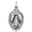 14K White 18x12 mm Oval Miraculous Medal Pendant   - R5022:104208:P