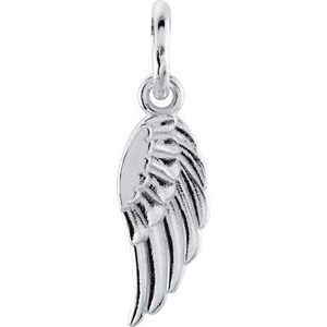14K White 19.7x5.5 mm Angel Wing Charm  - R45320:10010:P