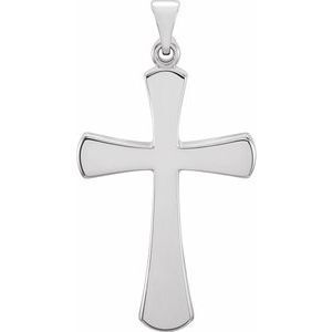 14K White 28.5x19 mm Cross Pendant - R41276:305429:P
