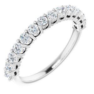 14K White 3/4 CTW Diamond Anniversary Band - 122978:60003:P