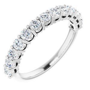 14K White 3/4 CTW Diamond Anniversary Band - 122978:60004:P