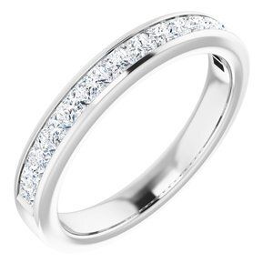14K White 3/4 CTW Diamond Anniversary Band - 122981:60096:P