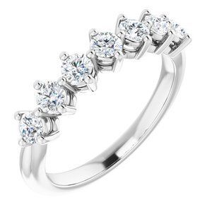 14K White 3/4 CTW Diamond Anniversary Band  - 123486:6000:P