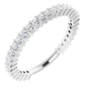 14K White 3/4 CTW Diamond Anniversary Band - 123655:6016:P