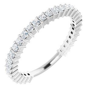 14K White 3/4 CTW Diamond Anniversary Band - 123655:6016:P
