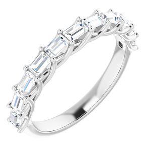 14K White 3/4 CTW Diamond Anniversary Band - 123929:6029:P