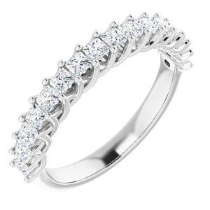 14K White 3/4 CTW Diamond Anniversary Band - 123929:6045:P