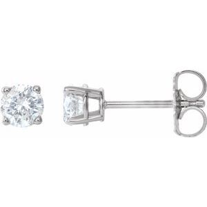 14K White 3/4 CTW Diamond Earrings  - 1874:70193:P