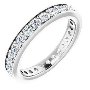 14K White 3/4 CTW Diamond Eternity Band - 123193:60001:P