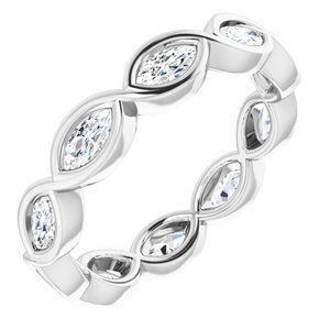 14K White 3/4 CTW Diamond Eternity Band   - 123595:60009:P