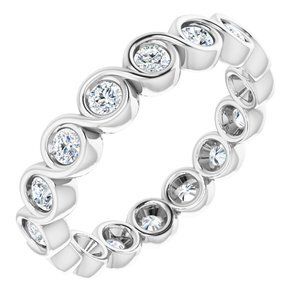 14K White 3/4 CTW Diamond Eternity Band  - 123595:60097:P