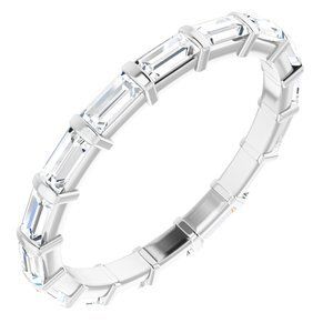 14K White 3/4 CTW Diamond Eternity Band  - 123601:60065:P