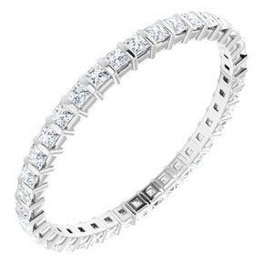 14K White 3/4 CTW Diamond Eternity Band  - 123601:60110:P