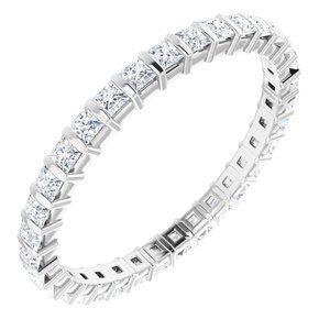 14K White 3/4 CTW Diamond Eternity Band  - 123601:60186:P