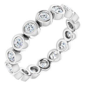 14K White 3/4 CTW Diamond Eternity Band  - 123624:60229:P