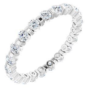 14K White 3/4 CTW Diamond Eternity Band  - 123625:60021:P
