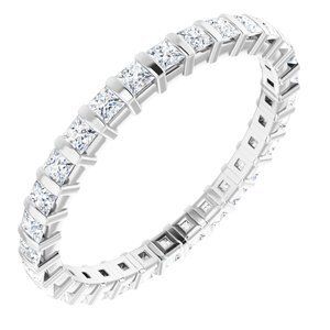14K White 3/4 CTW Diamond Eternity Band  - 123625:60109:P
