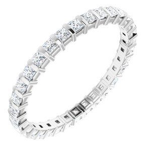 14K White 3/4 CTW Diamond Eternity Band  - 123625:60185:P