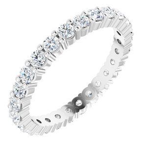 14K White  3/4 CTW Diamond Eternity Band Size 5 - 122107:60009:P