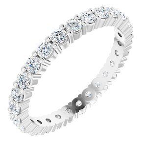 14K White  3/4 CTW Diamond Eternity Band Size 6 - 122107:60010:P