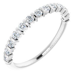 14K White 3/8 CTW Diamond Anniversary Band  - 123600:6021:P