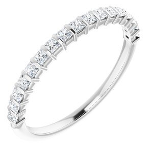 14K White 3/8 CTW Diamond Anniversary Band  - 123600:6033:P