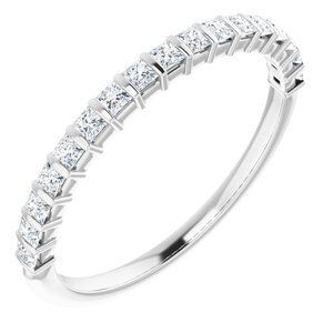14K White 3/8 CTW Diamond Anniversary Band  - 123600:6033:P