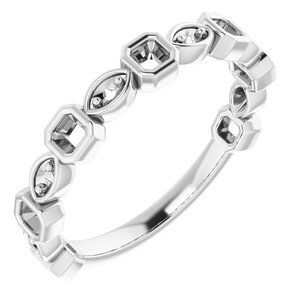 14K White 3/8 CTW Diamond Anniversary Band  - 123633:6001:P