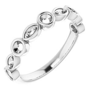14K White 3/8 CTW Diamond Anniversary Band  - 123633:6041:P