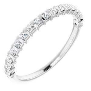 14K White 3/8 CTW Diamond Anniversary Band  - 123675:6033:P