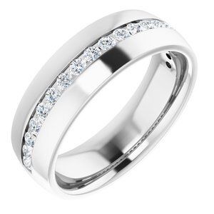 14K White 3/8 CTW Diamond Band  - 123307:6670:P