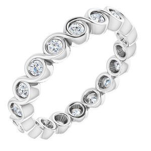 14K White 3/8 CTW Diamond Eternity Band   - 123595:60017:P