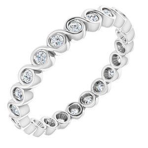 14K White 3/8 CTW Diamond Eternity Band  - 123595:60053:P