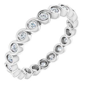 14K White 3/8 CTW Diamond Eternity Band  - 123595:60089:P