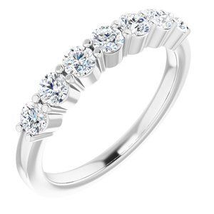 14K White 5/8 CTW Diamond Anniversary Band - 122844:60005:P