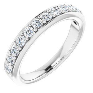 14K White 5/8 CTW Diamond Anniversary Band   - 123192:6000:P